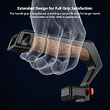 Suitable for NATO universal camera rabbit cage quick release handle micro single camera multifunctional groove wooden handle (gray/black)