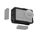 Suitable for DJI Action6 quick release sports camera rabbit cage DJI Action6 aluminum alloy portable expansion frame (black)