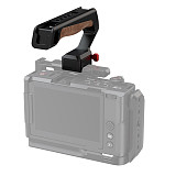 NATO universal camera rabbit cage sliding groove quick release side handle suitable for Smog DSLR camera wooden handle (gray/black)