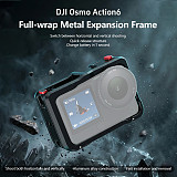 Suitable for DJI Action6 quick release sports camera rabbit cage DJI Action6 aluminum alloy portable expansion frame (black)