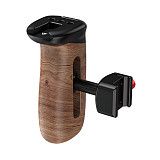 NATO universal camera rabbit cage sliding groove quick release side handle suitable for Smog DSLR camera wooden handle (gray/black)