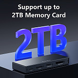 USB 3.2 high-speed 10Gbps card reader CFeA/CoFeB/SD4.0/TF4.0 memory card 5V power supply - C6 five in one