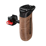 NATO universal camera rabbit cage sliding groove quick release side handle suitable for Smog DSLR camera wooden handle (gray/black)