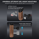 NATO universal camera rabbit cage sliding groove quick release side handle suitable for Smog DSLR camera wooden handle (gray/black)