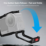 Suitable for DJI Action6 quick release sports camera rabbit cage DJI Action6 aluminum alloy portable expansion frame (black)