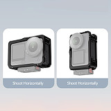 Suitable for DJI Action6 quick release sports camera rabbit cage DJI Action6 aluminum alloy portable expansion frame (black)
