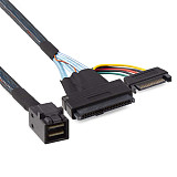 MINI SAS HD SFF-8088 26P to 4 SAS 8482 2-in-1 server conversion cables, MINI SAS HD SFF-8643 to SAS 8639 with SATA 15P male Y-shaped server connection cable. 50cm/100cm length optional.Mini Slim line SAS SFF-8654 4I 38P to SAS 8639 U. 2 with SATA 15P male -50CM/80CM/100CM