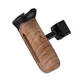 NATO universal camera rabbit cage sliding groove quick release side handle suitable for Smog DSLR camera wooden handle (gray/black)