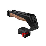 Suitable for NATO universal camera rabbit cage quick release handle micro single camera multifunctional groove wooden handle (gray/black)