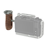 NATO universal camera rabbit cage sliding groove quick release side handle suitable for Smog DSLR camera wooden handle (gray/black)