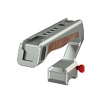 NATO universal camera rabbit cage sliding groove quick release side handle suitable for Smog DSLR camera wooden handle (gray/black)