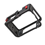 Suitable for DJI Action6 quick release sports camera rabbit cage DJI Action6 aluminum alloy portable expansion frame (black)