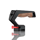 Suitable for NATO universal camera rabbit cage quick release handle micro single camera multifunctional groove wooden handle (gray/black)