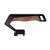 Suitable for NATO universal camera rabbit cage quick release handle micro single camera multifunctional groove wooden handle (gray/black)