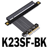 (ADT Link) PCIe 5.0x4 to x16 high-speed flexible ribbon cable with baffle Gen5 can be turned and extended by 1U (K23SF-BK/15C) (K23SF-F2/15C) (K23SL-BK/15C) (K23SL-F2/15C)