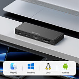 USB 3.2 high-speed 10Gbps card reader CFeA/CoFeB/SD4.0/TF4.0 memory card 5V power supply - C6 five in one