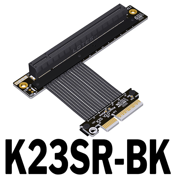 (ADT Link) PCIe 5.0x4 to x16 high-speed flexible ribbon cable with baffle Gen5 can be turned and extended by 1U (K23SF-BK/15C) (K23SF-F2/15C) (K23SL-BK/15C) (K23SL-F2/15C)