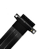 (ADT-Link) PCIe 5.0 x4 High-Speed Flex Cable for Network Cards, Hard Drives and USB Cards with Bracket  K22SF-BK K22SF-F2