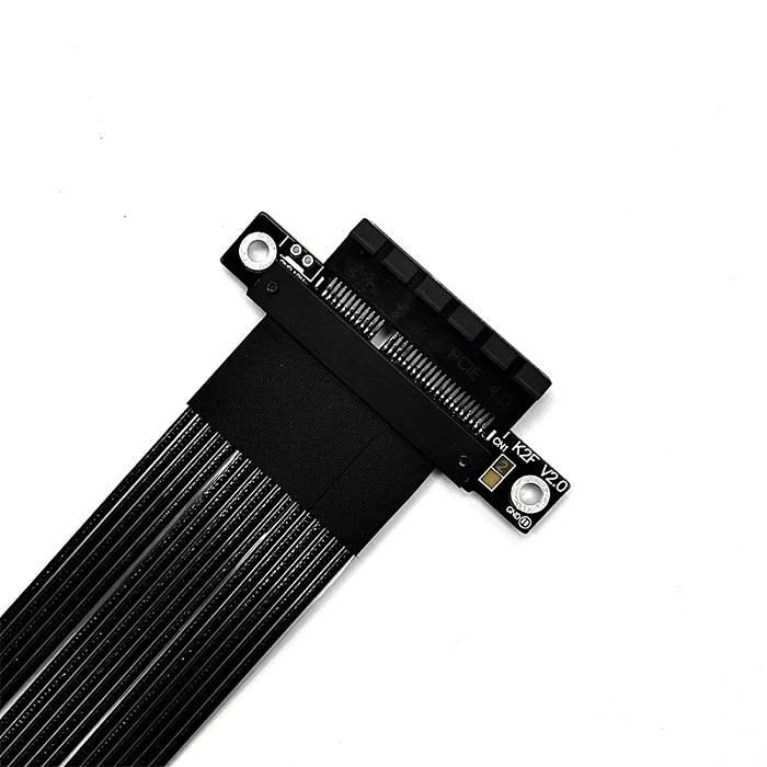 (ADT-Link) PCIe 5.0 x4 High-Speed Flex Cable for Network Cards, Hard Drives and USB Cards with Bracket  K22SF-BK K22SF-F2