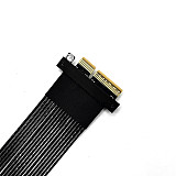 (ADT-Link) PCIe 5.0 x4 High-Speed Flex Cable for Network Cards, Hard Drives and USB Cards with Bracket  K22SF-BK K22SF-F2