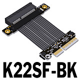 (ADT-Link) PCIe 5.0 x4 High-Speed Flex Cable for Network Cards, Hard Drives and USB Cards with Bracket  K22SF-BK K22SF-F2