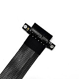 (ADT-Link) PCIe 5.0 x4 High-Speed Flex Cable for Network Cards, Hard Drives and USB Cards with Bracket  K22SF-BK K22SF-F2