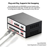 POE Surveillance Switch, National Standard 4-Port/8-Port/16-Port/24-Port Standard POE Power Supply Switch, 48V Ethernet Cable Power Supply 5 Ports/100Mbps/6 Ports/100Mbps/6 Ports/Gigabit/1Gbps/8-Port/100Mbps/96W