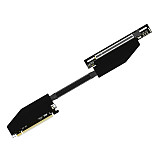 (ADT-Link) Graphics Card Extension Cable Dual Reverse Bend PCIe 5.0 x16 Full Speed Stable Compatible with Chassis Servers
