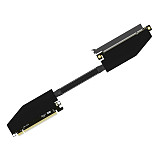 (ADT-Link) Graphics Card Extension Cable Dual Reverse Bend PCIe 5.0 x16 Full Speed Stable Compatible with Chassis Servers
