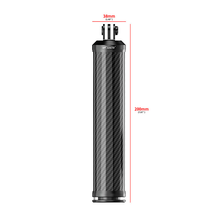 XT-XINTE Carbon Fiber Floating Grip Underwater Floating Handle for DJI/GoPro/Insta360 Action Camera with Dual-Slot Adapter