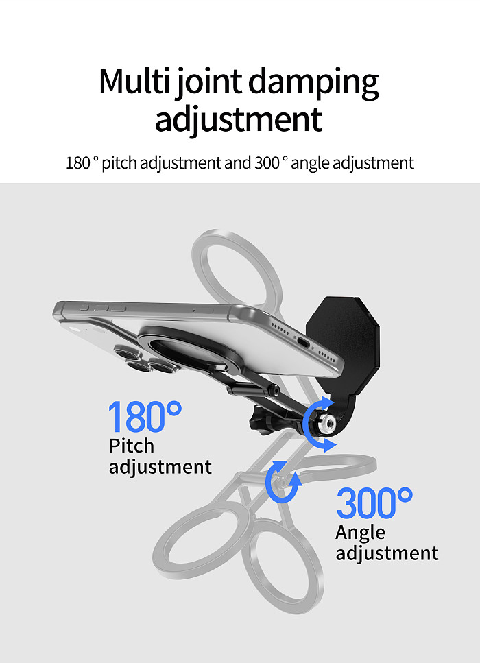 XT-XINTE Aluminum Alloy Magnetic Mount for Vertical & Horizontal Shooting Compatible with Magsafe Phone Neck Hanging Bracket for First-Person View Chest Shooting