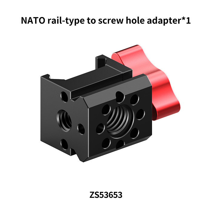 XT-XINTE SLR Camera Cage NATO Slider Claw Clip Stabilizer Slider Claw Clip Adapter1/4 3/8 Arri Locating Points For SLR camera cages with NATO rail for DJI stabilizer gimbal