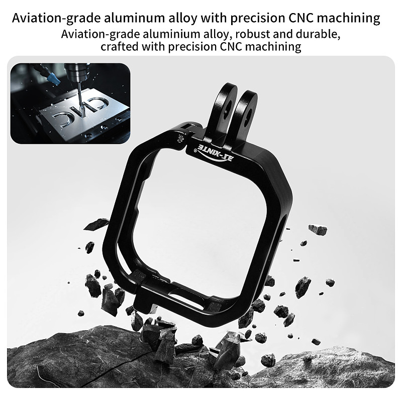 XT-XINTE Aluminum Alloy Camera Cage For Insta360 GO Ultra Thumb Camera First‑Person View Charging Dock for Horizontal & Vertical Shooting