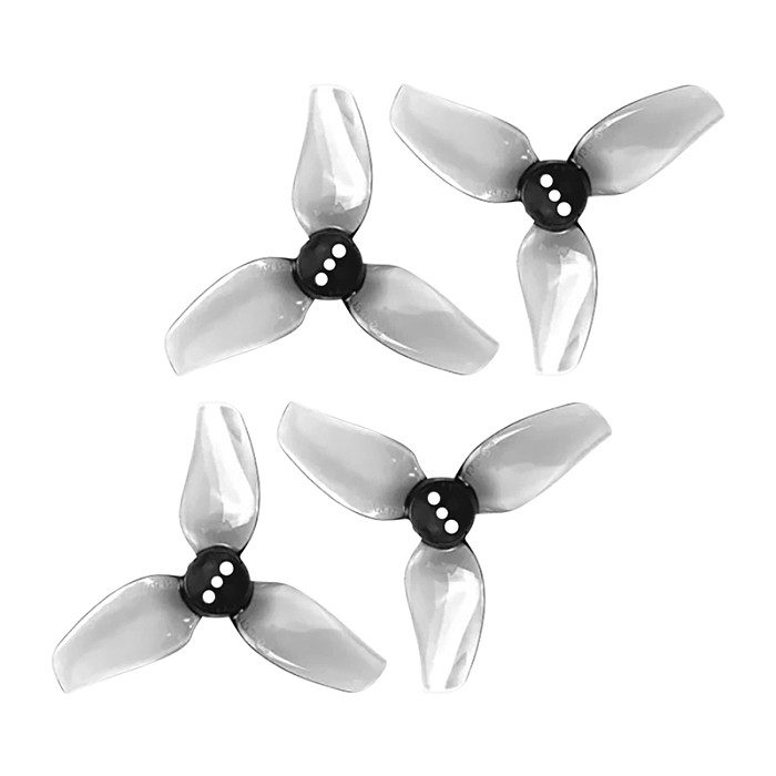 HQProp T2.2x2x3 Tri-Blade Propeller – Gray (2CW+2CCW) for FPV Drone – 2.2 Inch PC Durable Props
