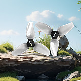 HQProp T2.2x2x3 Tri-Blade Propeller – Gray (2CW+2CCW) for FPV Drone – 2.2 Inch PC Durable Props