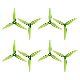 HQProp & Ethix P2 5.1x2.9x3 Tri-Blade Propeller – Yellow/Green Mix (2CW+2CCW) for FPV Freestyle Drone – PC Material