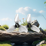 HQProp T2.2x2x3 Tri-Blade Propeller – Gray (2CW+2CCW) for FPV Drone – 2.2 Inch PC Durable Props