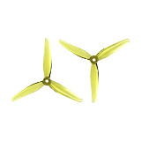 HQProp & Ethix P2 5.1x2.9x3 Tri-Blade Propeller – Yellow/Green Mix (2CW+2CCW) for FPV Freestyle Drone – PC Material