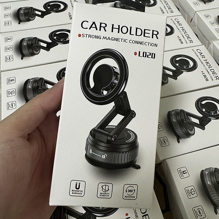 Magnetic Vacuum Suction Cup Car Phone Holder 360°Rotating Vacuum Car Mount For Magsafe Cell Phone Bracket Smartphone Live Stream