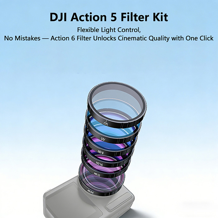 ND32 / ND64 Portrait Soft Focus Filter 82mm for DJI Action 3/4/5 Pro Camera