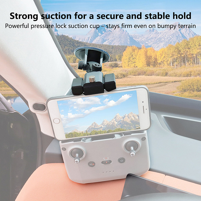 Universal Car Mount for DJI NEO2 MINI 5 Pro Remote Controller RCN3 Suction Cup