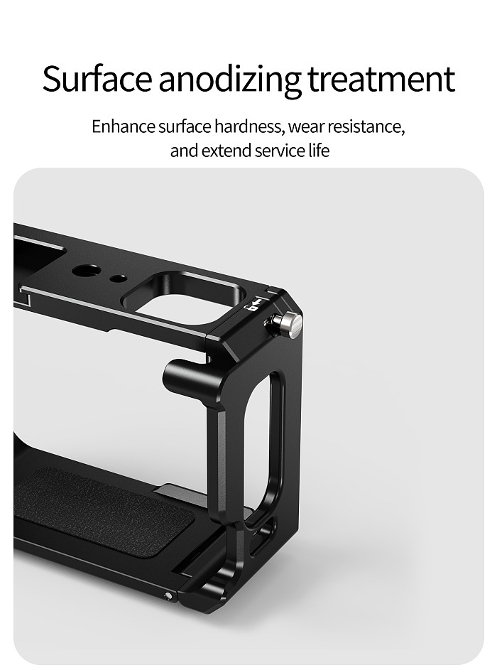 XT-XINTE Lightweight 78g Aluminum Camera Cage for Insta360 Go Ultra Quick Mount Protection Anti Fall Multi Expansion Action Photography