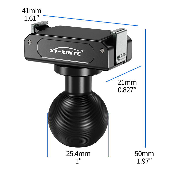 XT-XINTE Aluminum Magnetic Quick Release Mount Magnetic Quick Install Base for DJI Action 6 Osmo Nano Anti Slip Shockproof Tripod Bracket
