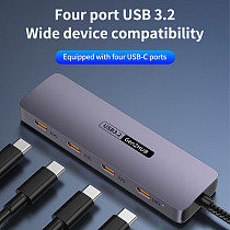 Type-C 10Gbps 4-Port Splitter Converter USB 3.2 Hub Docking Station For laptops tablets mobile phones
