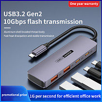 Type-C 10Gbps 4-Port Expansion Splitter Converter USB 3.2 Hub Docking Station 2C2A For laptops tablets mobile phones