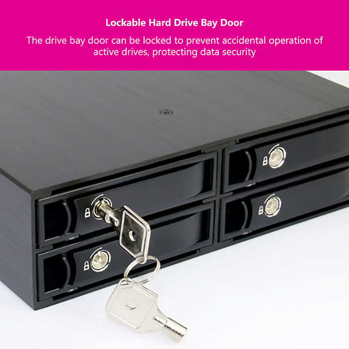 TOOLFREE 4-Bay 2.5  U.2/U.3 PCIe 4.0 64Gbps Optical Drive Bay Hard Drive Enclosure