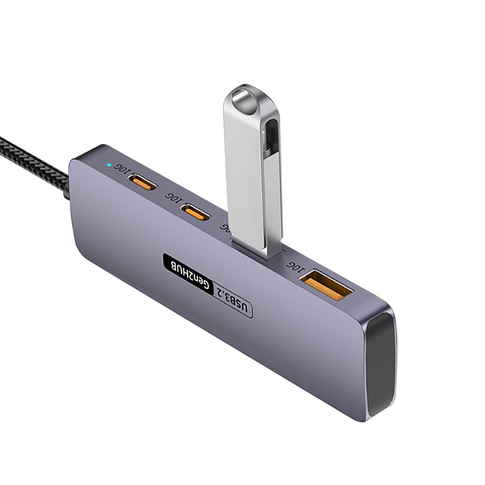 Type-C 10Gbps 4-Port Expansion Splitter Converter USB 3.2 Hub Docking Station 2C2A For laptops tablets mobile phones