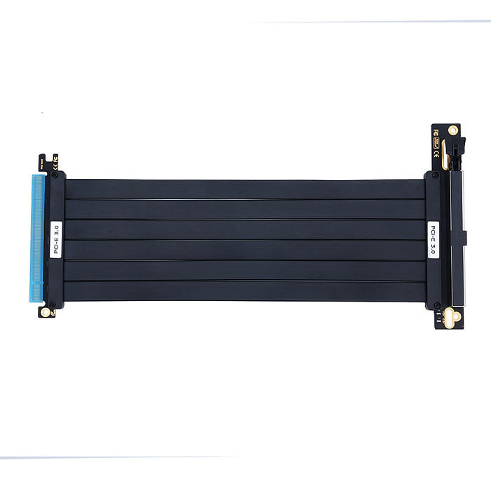 PCI-E Graphics Card Extension Cable 16X Adapter Cable PCIE 3.0 Ribbon Cable Vertical GPU mounting & steering cable 90-degree/180-degree