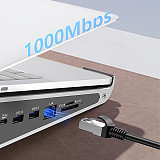Blueendless Laptop Docking Station Stand Gigabit Ethernet Port USB 3.0 Hub Card Reader HDMI+DP