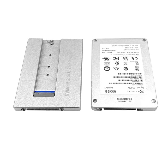 TOOLFREE M.2 NVMe SSD to U.2 SSD Hard Drive Adapter Enclosure PCIe 5.0 Aluminum Alloy Shell Case